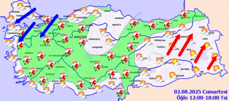 Türkiye’de Sağanak Yağış ve Kuvvetli Rüzgar Bekleniyor