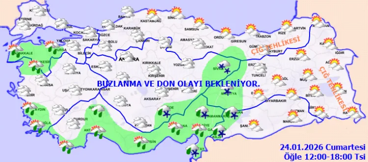 Türkiye’de Şiddetli Yağış ve Buzlanma Uyarısı!