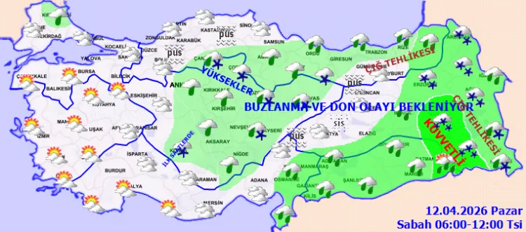 Türkiye’de Soğuk Hava ve Kuvvetli Yağış Uyarısı!