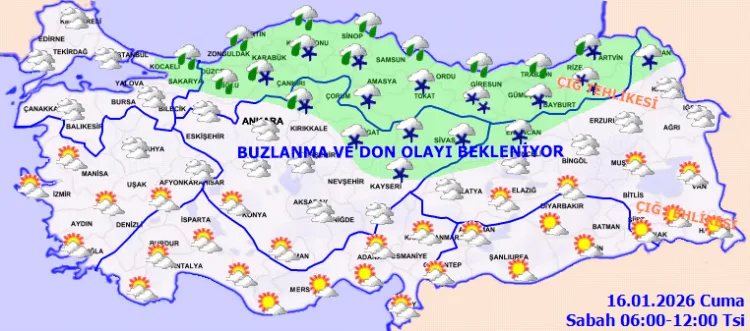 Türkiye’de Yağış ve Buzlanma Uyarısı!