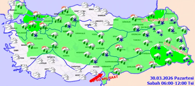Türkiye’de Yağış ve Çığ Riski: Dikkatli Olun!
