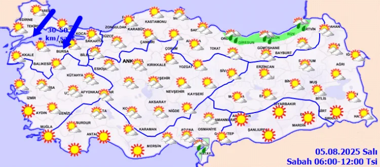 Türkiye’de Yağış ve Rüzgar Etkili Olacak!
