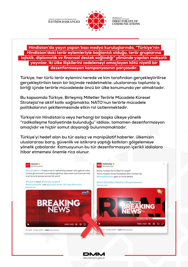 Türkiye’den Terör İddialarına Sert Yanıt!