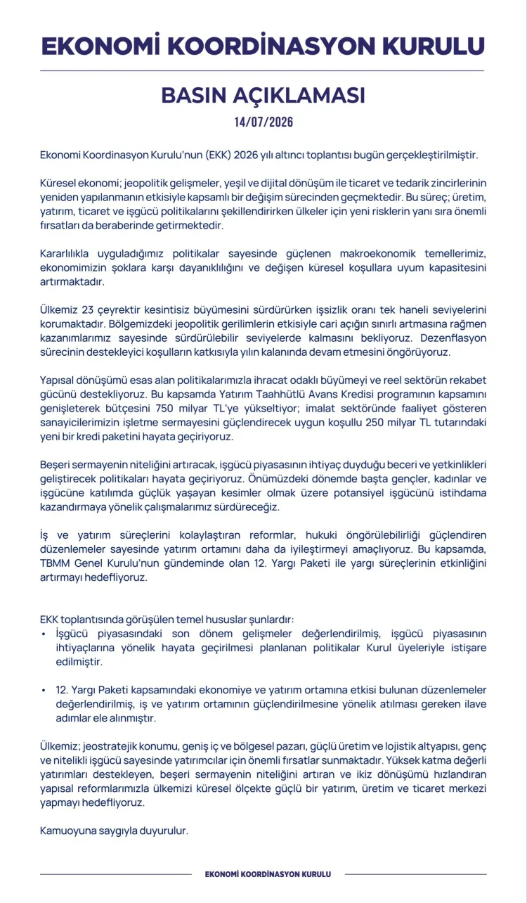 Türkiye Ekonomisi İçin Dev Kredi Paketleri Açıklandı