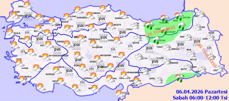 Türkiye Genelinde Çok Bulutlu Hava ve Yağışlar!