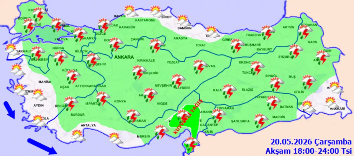 Meteoroloji den kuvvetli sağanak uyarısı! Birçok ilde alarm verildi 2