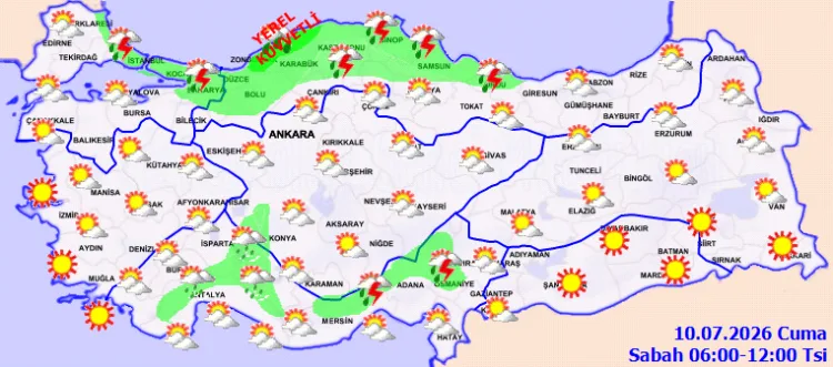 Türkiye’nin Kuzeyinde Şiddetli Yağış Uyarısı!