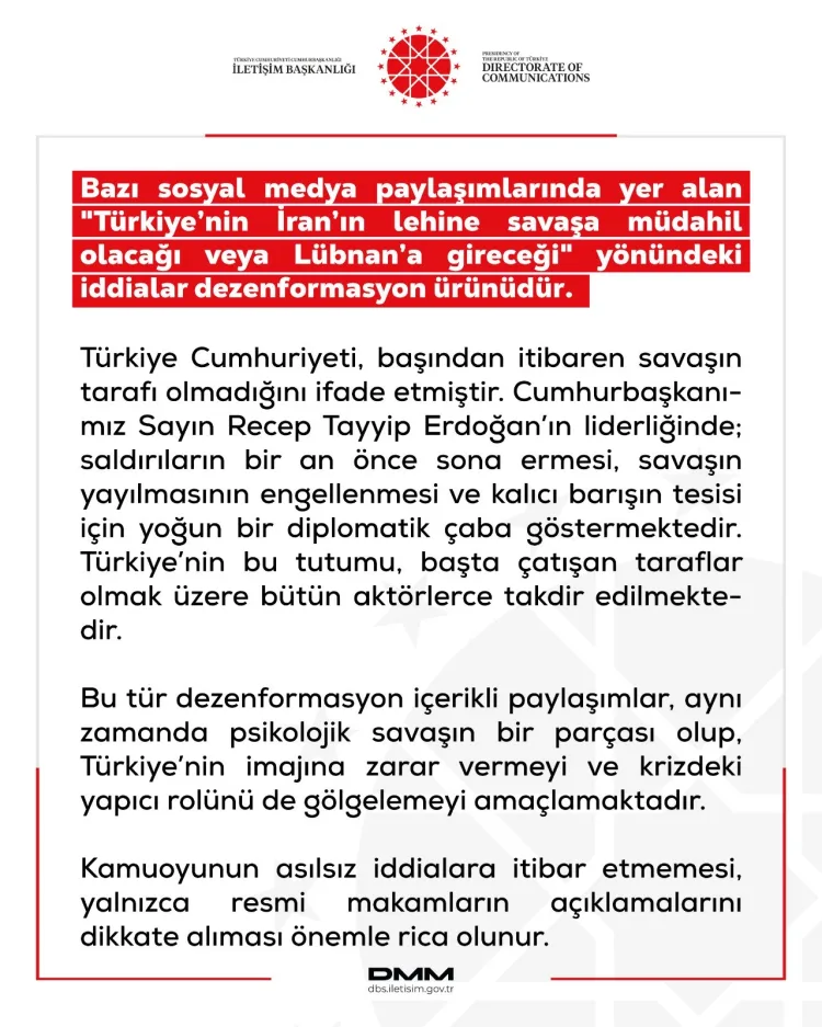 Türkiye’nin Savaş İddiaları Asılsız, Açıklama Geldi!