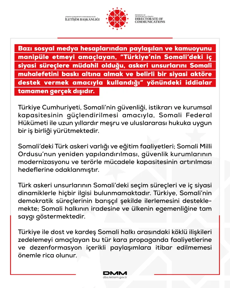 Türkiye’nin Somali Varlığına İlişkin İddialar Yanlış!