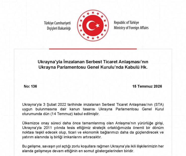 Türkiye ve Ukrayna’dan Tarihi Ticaret Anlaşması!