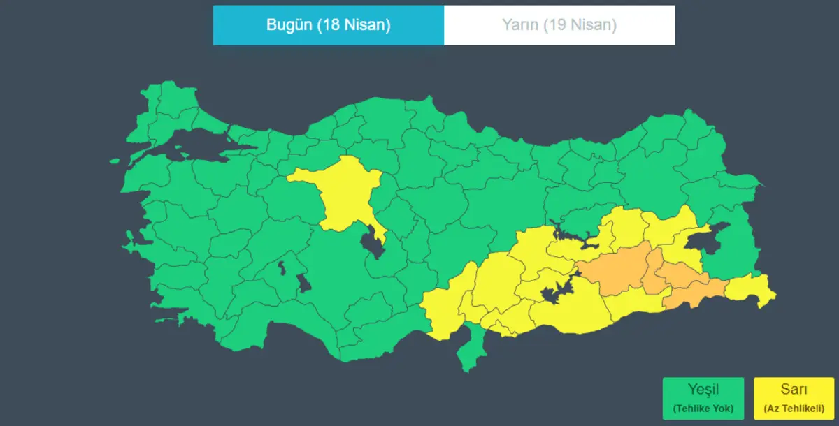 19 ile turuncu ve sarı kodlu alarm! Sıcaklık 10 derece birden düşecek 4
