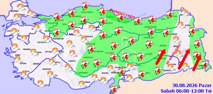 Türkiye’yi Bekleyen Kuvvetli Yağış ve Fırtına!
