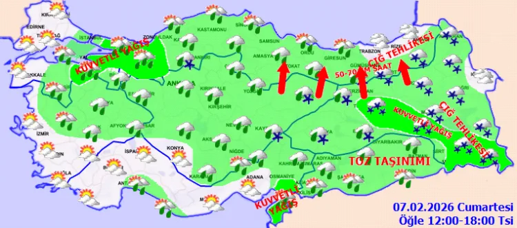 Türkiye’yi Bekleyen Şiddetli Hava Olayları!