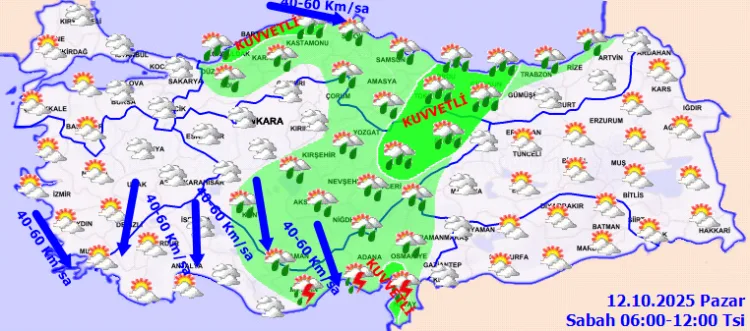 Türkiye’yi Bekleyen Şiddetli Yağış ve Rüzgar Uyarısı!