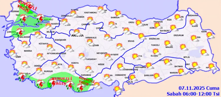 Üç İlde Kuvvetli Yağış Uyarısı: Dikkat!