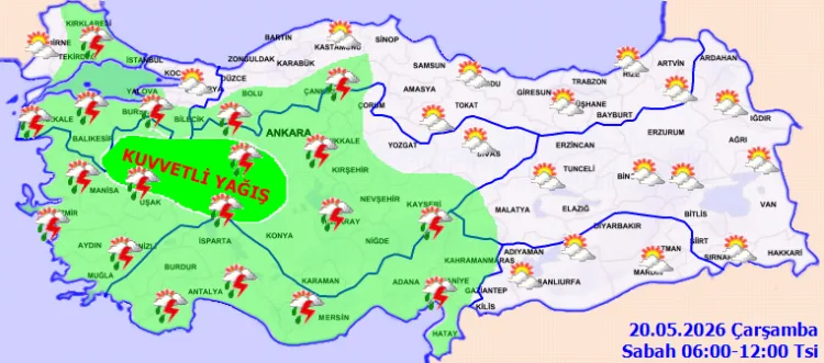 Ülke Genelinde Kuvvetli Yağış Uyarısı!
