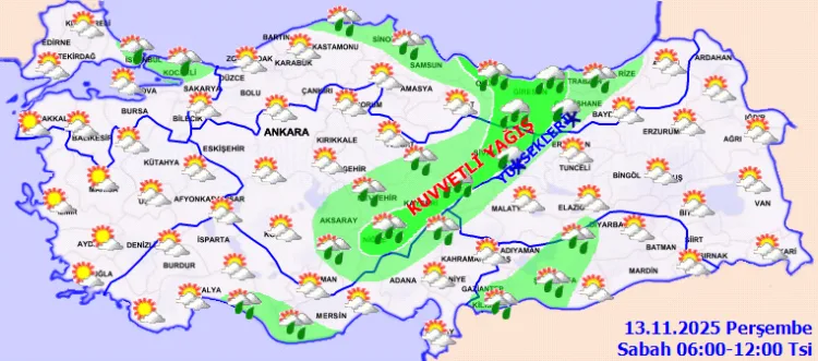 Ülke Genelinde Yağışlı Hava Uyarısı!