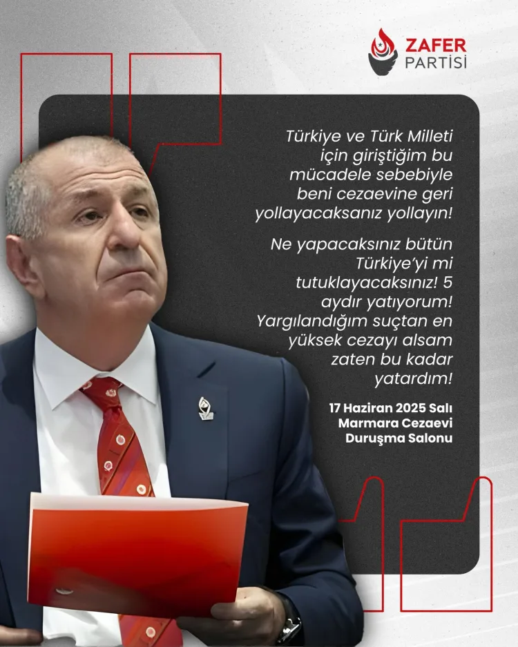 Ümit Özdağ’a 2 Yıl 4 Ay Hapis, Tahliye Kararı!
