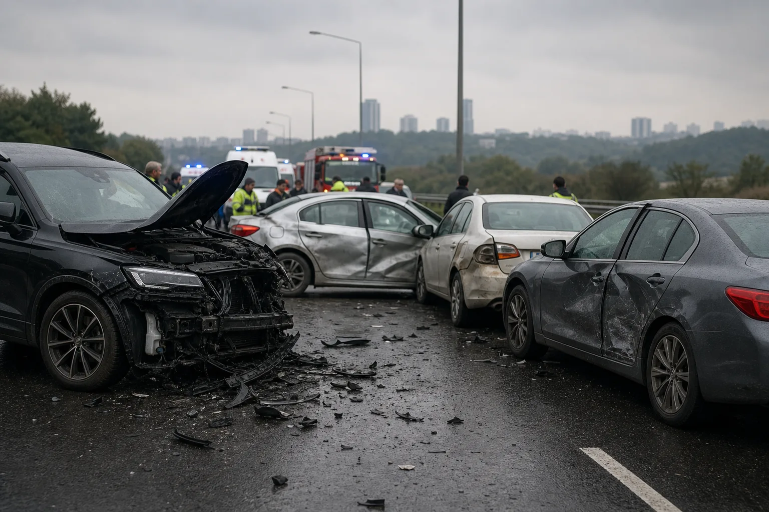 Ümraniye’de Zincirleme Kaza: 3 Yaralı, Sürücü Kayboldu