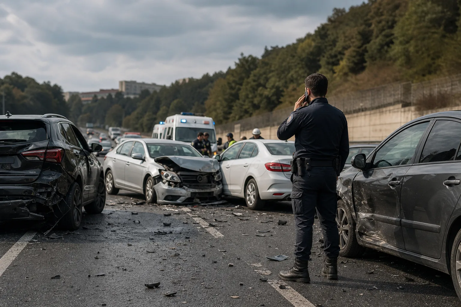 Ümraniye Şile Otoyolu’nda Zincirleme Kaza: 3 Yaralı, Sürücü Kaçtı