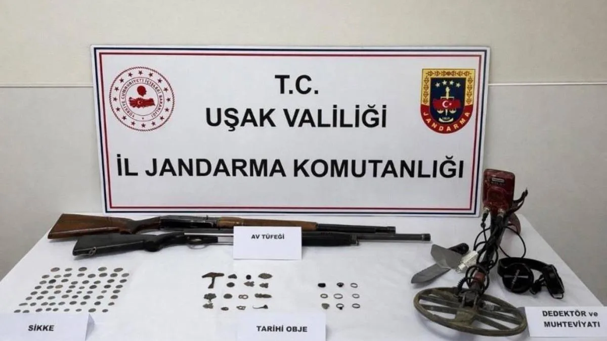 Uşak’ta Kaçakçılık Operasyonu: Tarihi Eserler Ele Geçirildi