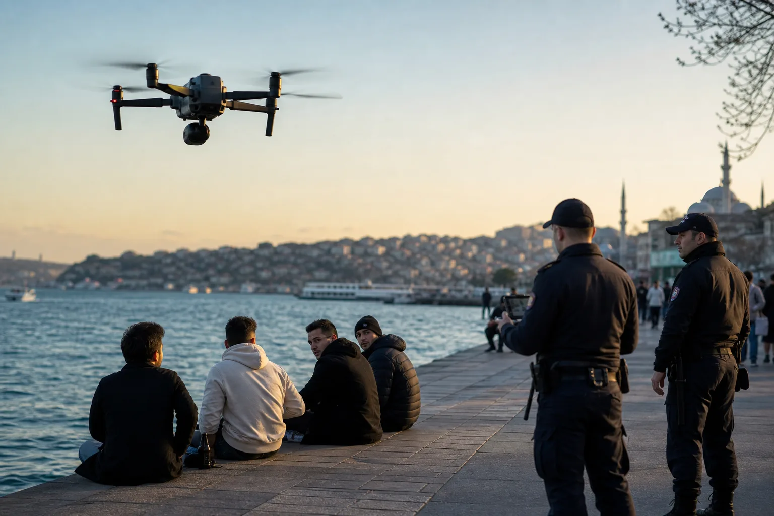 Üsküdar’da Polis Dronu Görevde: Alkol Tüketimine Anlık Uyarı