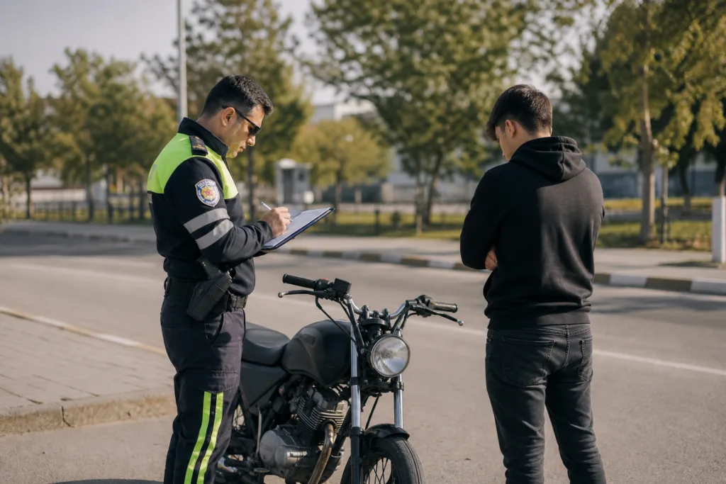 Uzunköprü’de Ehliyetsiz Motosiklet Sürücüsüne Yüklü Ceza