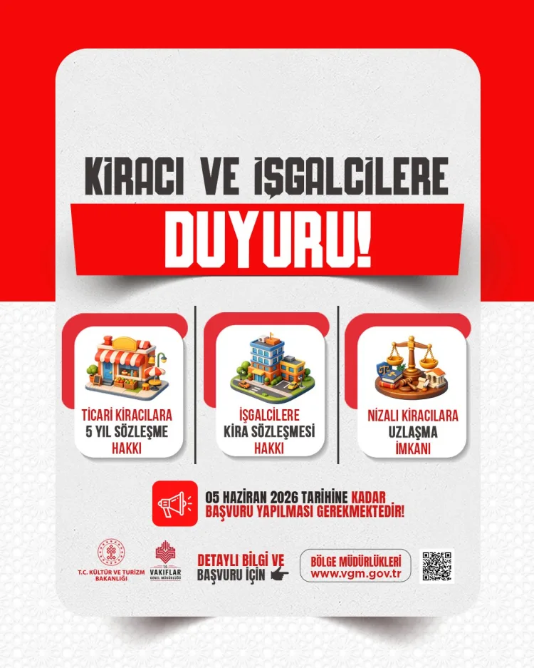 Vakıflar Kanunu’nda Yeni Düzenleme: Kiracılara Fırsat!