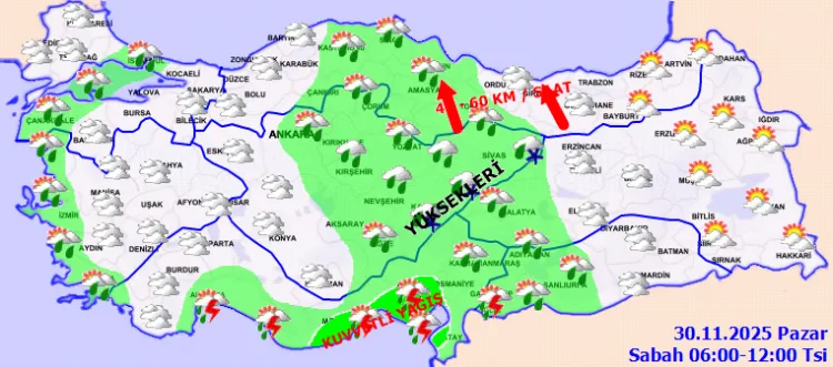 Yağışlı Hava Uyarısı: Güneyde Kuvvetli Yağış!