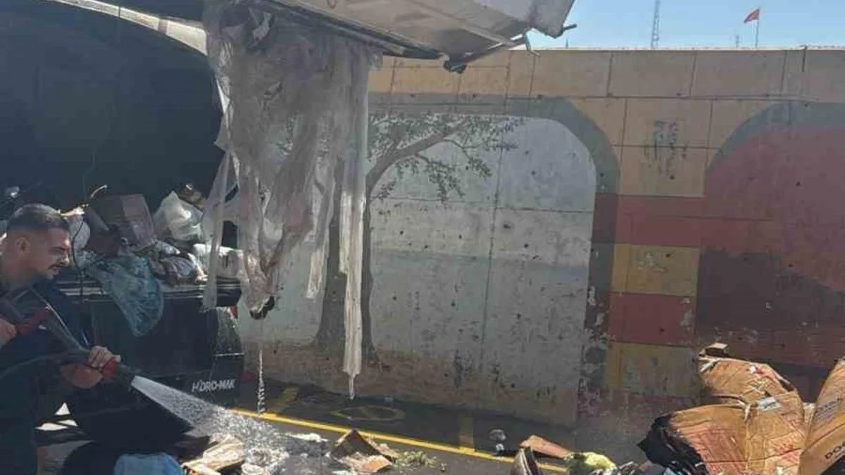 Yalova’da Çöp Kamyonunda Yangın Paniği