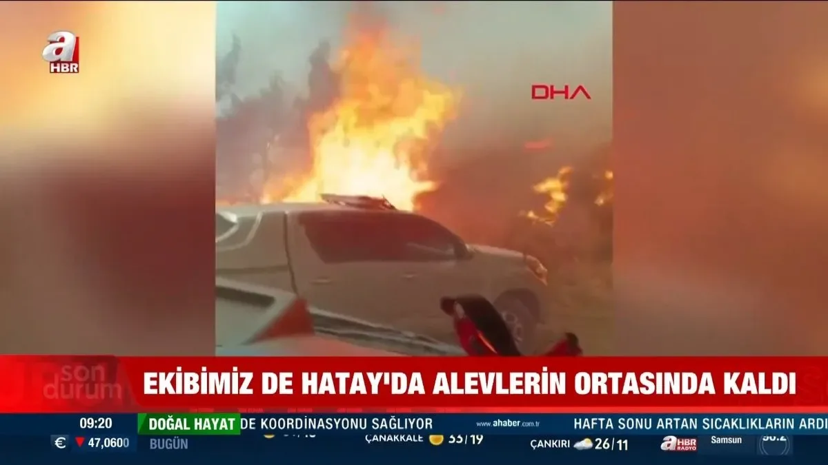 Yangın Ortasında Kalan Muhabir Korku Dolu Anlar