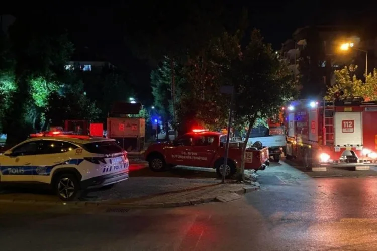 Yangın Ortasında Mahsur Kalan Kadın Kurtarıldı!