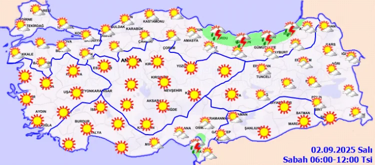 Yarın Hava: Kuzeyde Sağanak, Diğer Yerler Açık