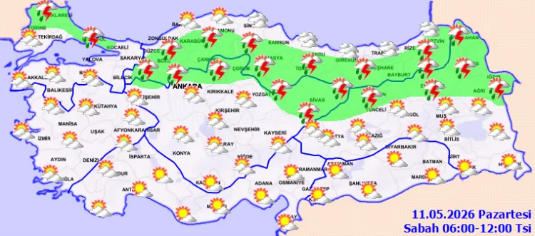 Yarın Hava: Sağanak ve Gök Gürültüsü Bekleniyor!