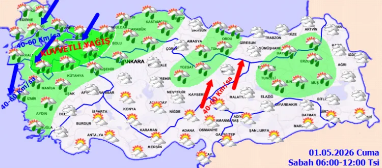 Yarın Hava: Sıcaklık Düşüyor, Yağış ve Rüzgar Bekleniyor