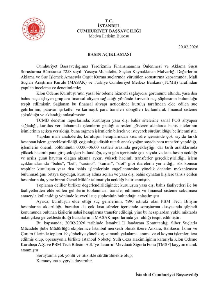 Yasa Dışı Bahis Operasyonunda 19 Gözaltı!