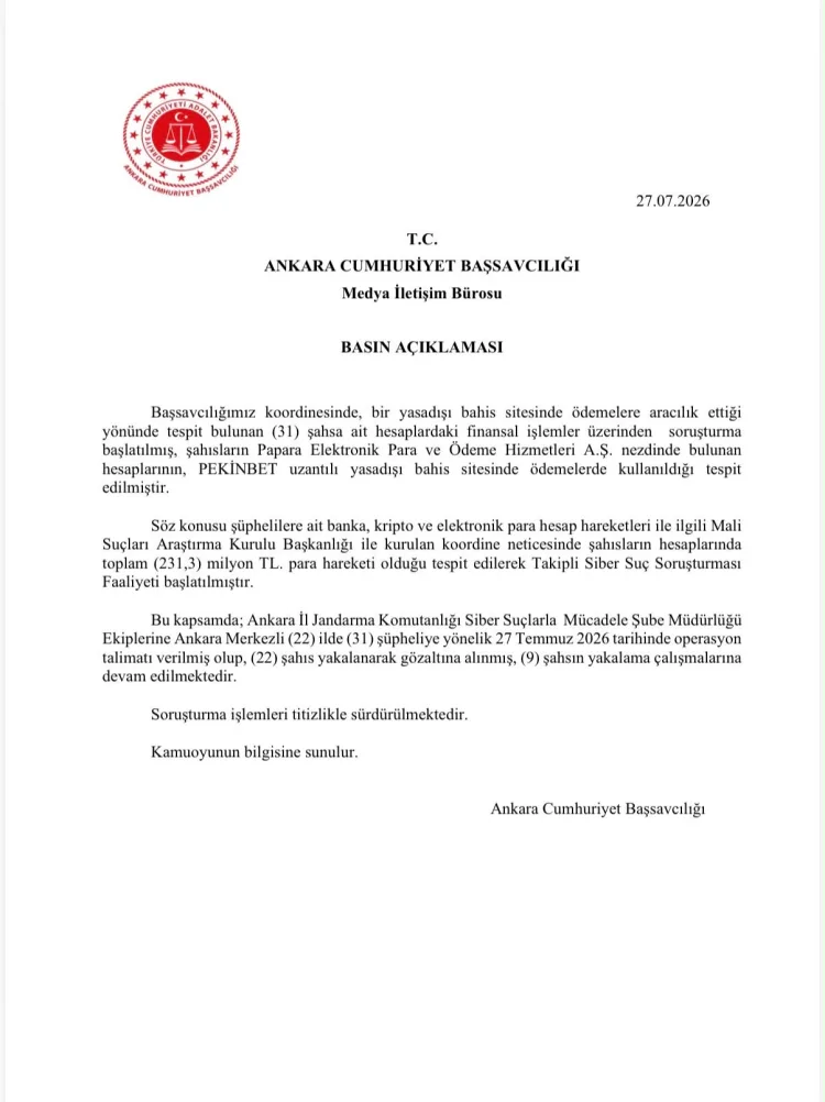 Yasadışı Bahis Operasyonunda 22 Gözaltı!