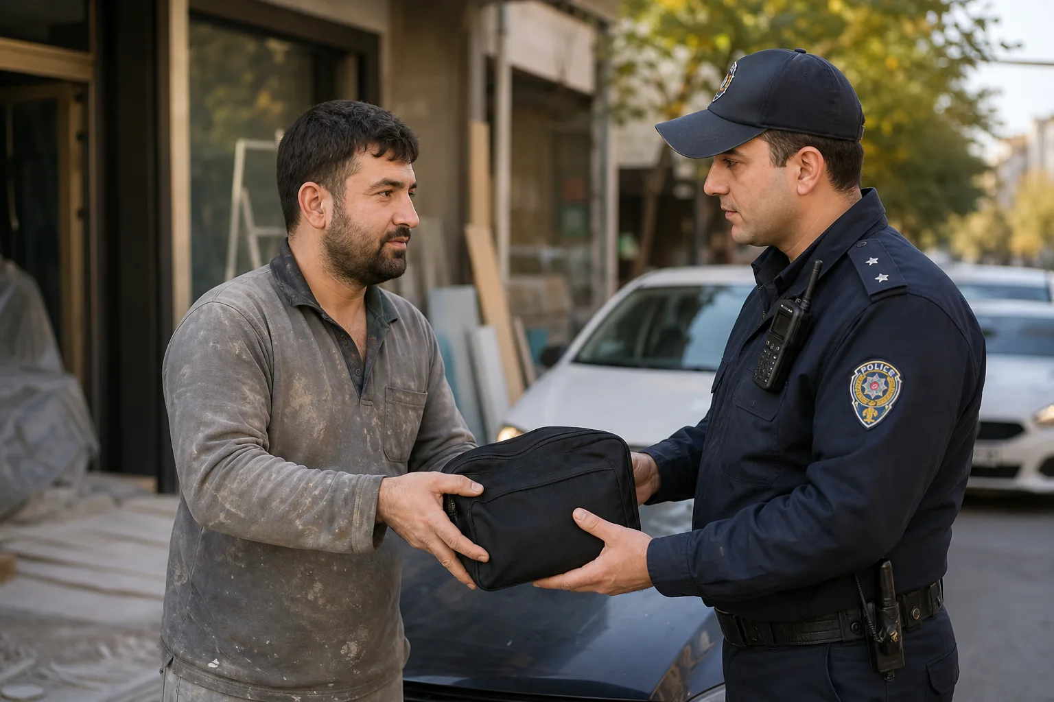 Yasin Akduman’dan Örnek Davranış: Bulduğu Çantayı Polise Teslim Etti