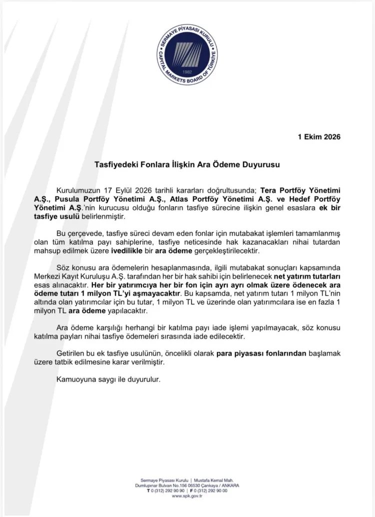 Yatırımcıya Tasfiye Sürecinde 1 Milyon TL Ödeme!