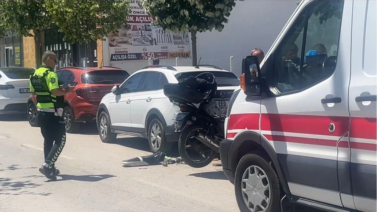 Yaya Motosikletin Çarpmasıyla Yaralandı!