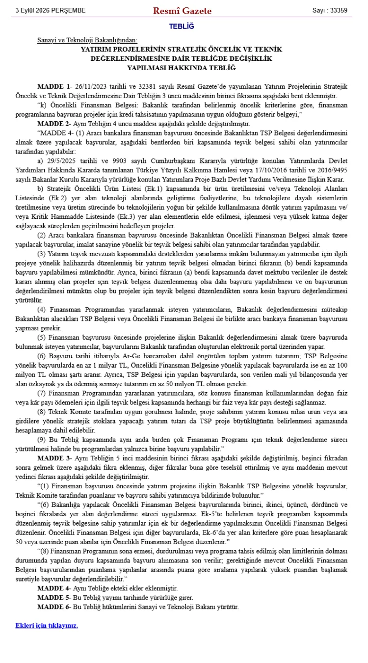 Yeni Finansman Belgesi ile Yatırımlar Kolaylaşıyor