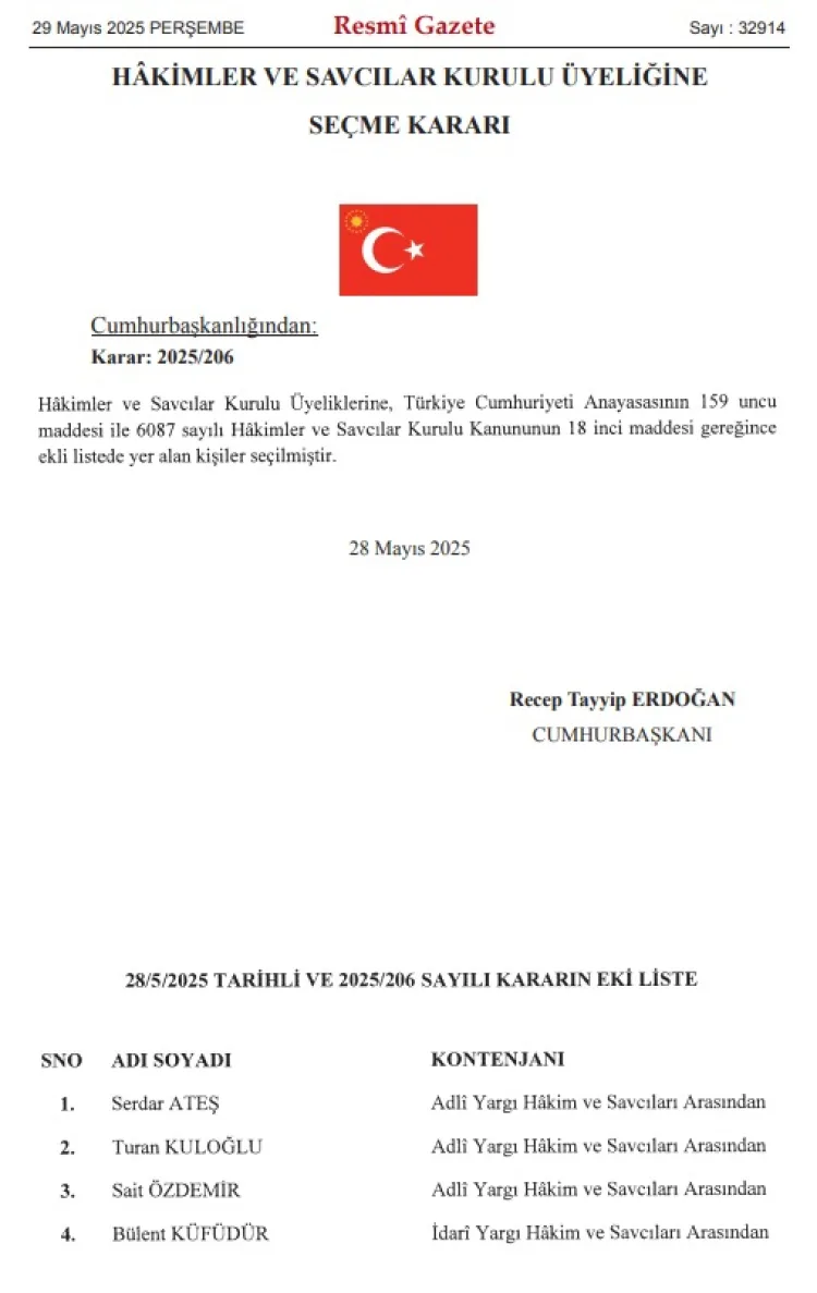 Yeni HSK Üyeleri Atandı: Adalet İçin Umut Var!