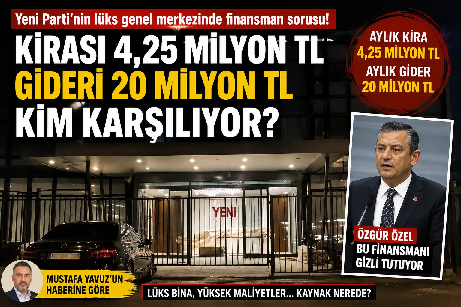 Yeni Parti’nin Lüks Genel Merkezinde Finansman Sorusu!