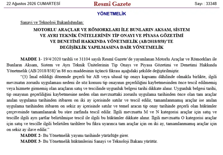 Yeni Yönetmelik: Araç Tescil Süreleri Yenilendi