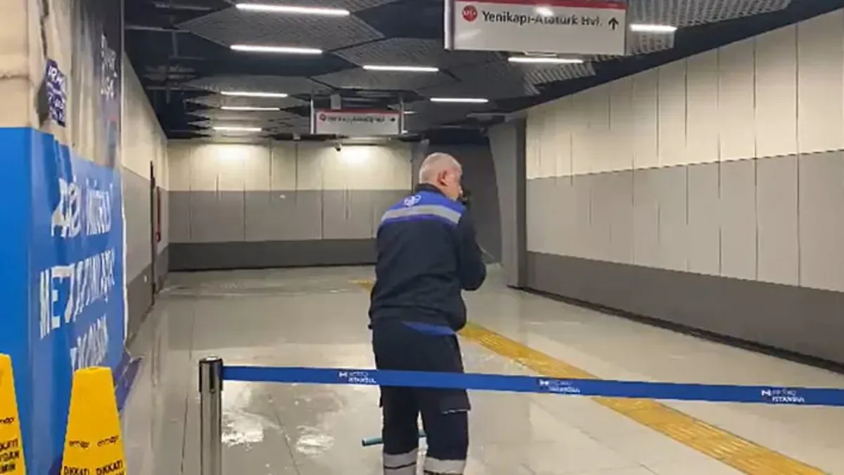 Yenibosna Metro Durağında Su Baskını Alarmı!