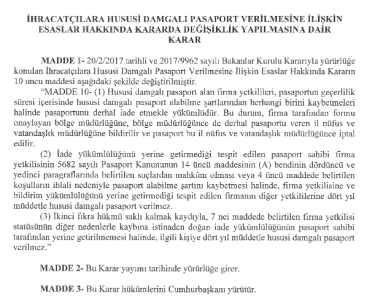 Yeşil Pasaport İadesi İçin Şartlar Sıkılaştı!