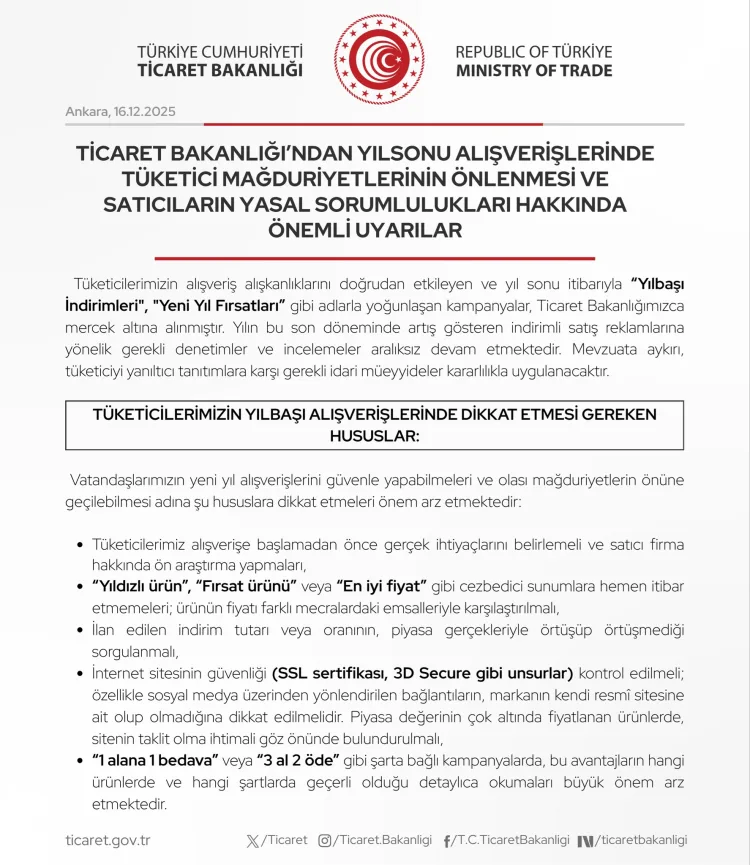 Yıl Sonu Alışverişlerinde Dikkat Edilmesi Gerekenler