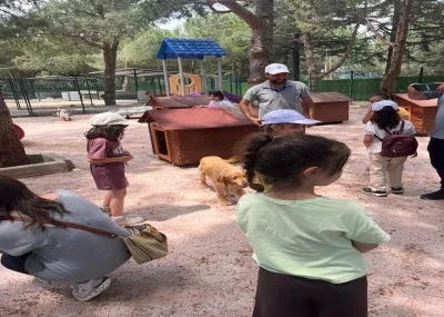 YILDIRIM BELEDİYESİ SAHİPSİZ SOKAK HAYVANLARI TEDAVİ MERKEZİ VE DOĞAL YAŞAM ALANI, ÖĞRENCİLERİ AĞIRLADI