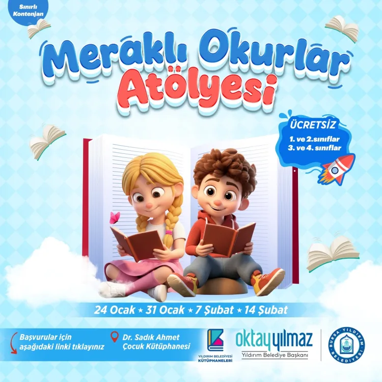 Yıldırım’da Meraklı Okurlar Atölyesi Başlıyor!