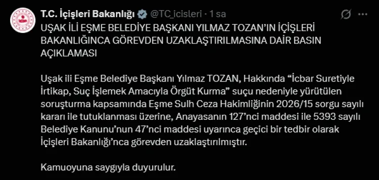 Yılmaz Tozan Görevden Alındı, Soruşturma Devam Ediyor